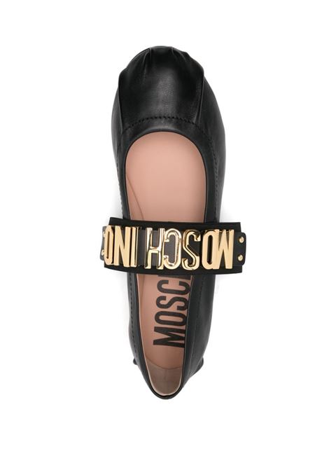 Black logo ballerina shoes Moschino - women MOSCHINO | MA11060C1LMA0000