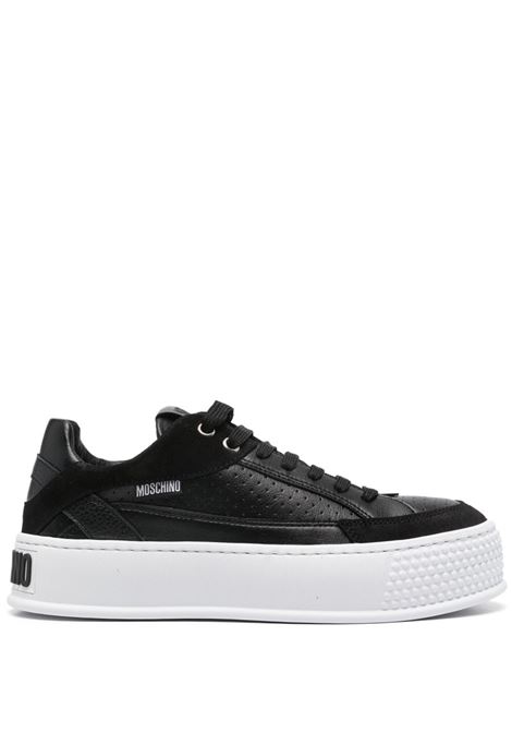 Black  logo-embossed sneakers Moschino - women MOSCHINO | Sneakers | MA15394G1LMFE00A