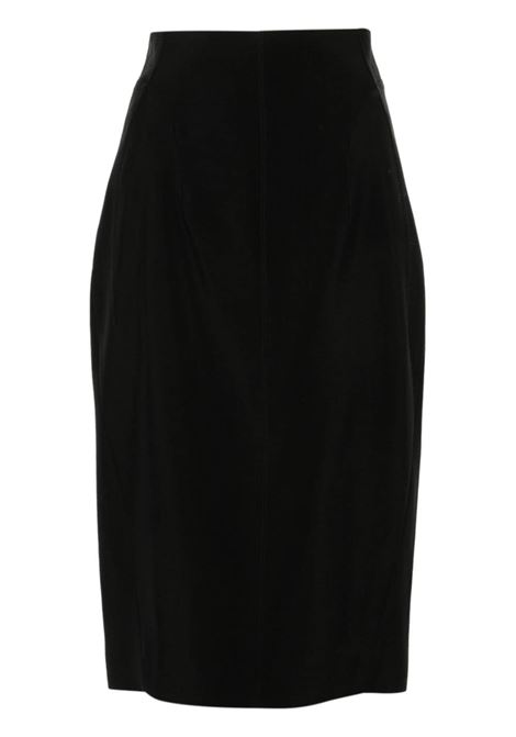 Black buckled tailored skirt Mugler - women