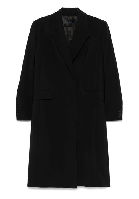 Black single-breasted coat Mugler - women