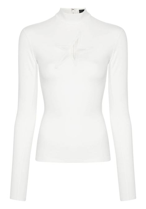 Top a maniche lunghe con stella in bianco Mugler - donna