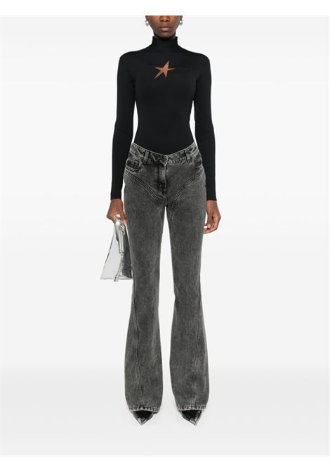 Black star long-sleeved top Mugler - women MUGLER | 24F1TO07258591999