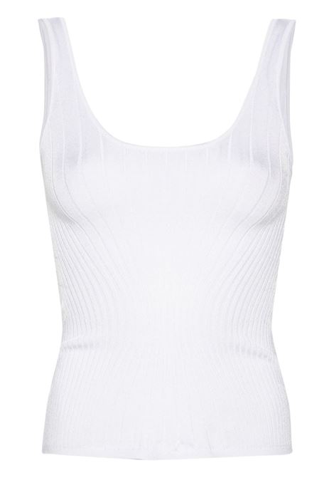 White knitted tank top Mugler - women