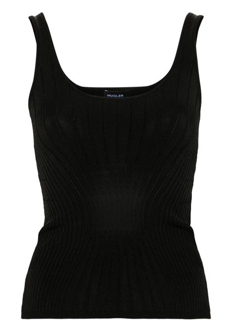 Black knitted tank top Mugler - women