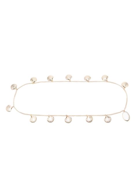 Gold lumiere shell chain belt Oséree - women