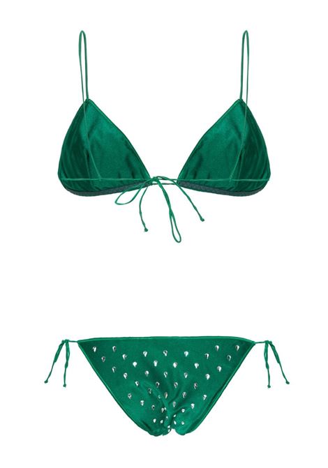 Green gem-embellished bikini set Oséree - women OSÉREE | GTF246GRN