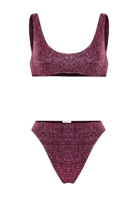 Bikini Lumiere con scollo rotondo in fucsia - donna