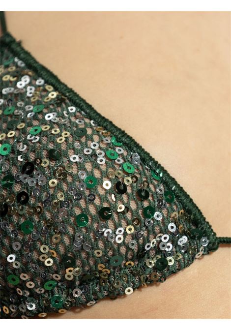 Green sequin-embellished triangle-cup bikini Oseree - women OSÉREE | NTS238GRN