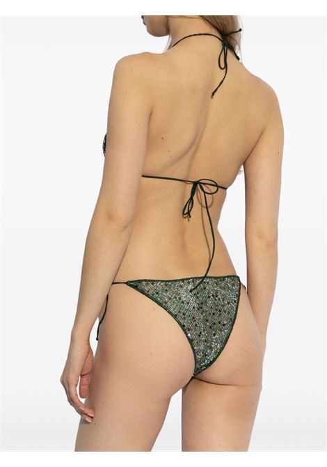 Green sequin-embellished triangle-cup bikini Oseree - women OSÉREE | NTS238GRN