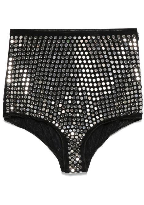 Shorts con strass in nero Oséree - donna OSÉREE | OZS343BLK