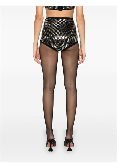 Black crystal-embellished shorts Oséree - women OSÉREE | OZS343BLK