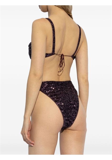 Purple sequin-embellished high-waisted bikini Oseree - women OSÉREE | PEF246PLM