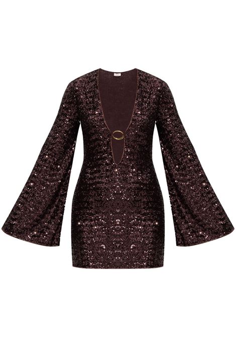 Purple sequin-embellished minidress Oseree - women OSÉREE | PKF246PLM