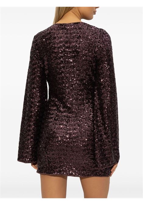 Purple sequin-embellished minidress Oseree - women OSÉREE | PKF246PLM