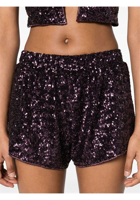 Shorts con paillettes in viola di Oséree - donna OSÉREE | PQS216PLM