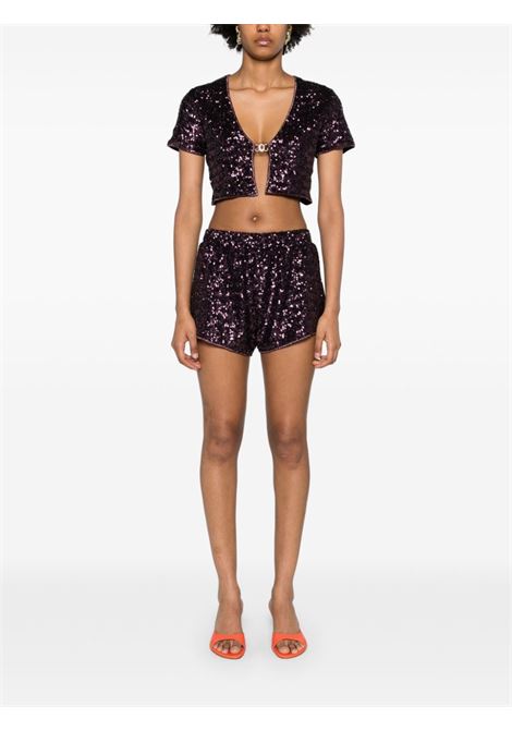 Purple sequinned short shorts Oséree - women OSÉREE | PQS216PLM