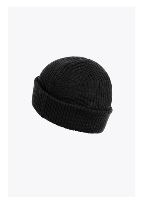 Black logo-patch beanie hat Parajumpers - unisex PARAJUMPERS | PAHAHA02PAV0541