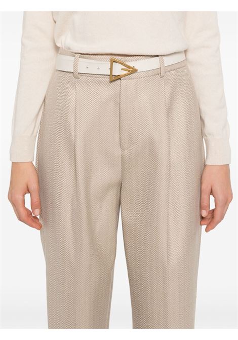 Pantaloni con motivo a spina di pesce in beige Pt01 - donna PT01 | CDVSDAZ00STDCX380020