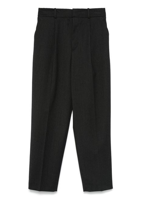 Grey pleat-detailing trousers Pt01 - women