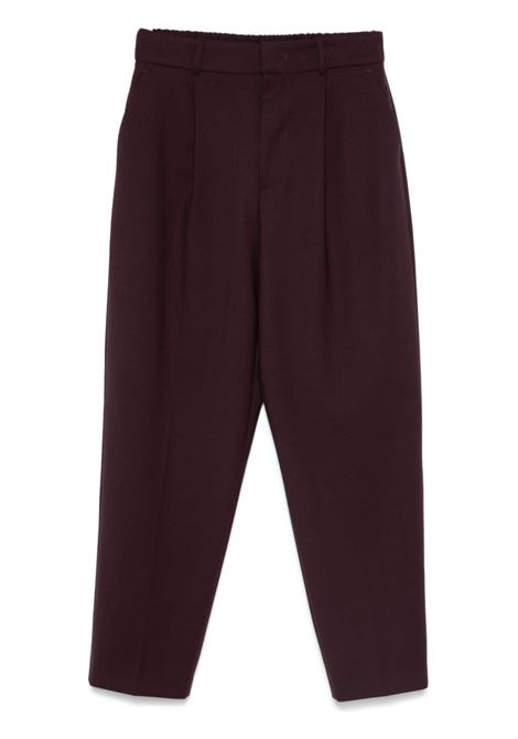 Pantaloni con piega in bordeaux Pt01 - donna