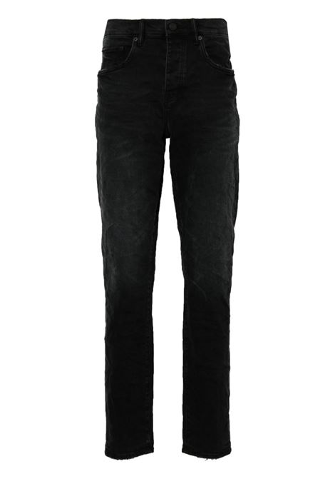 Jeans slim P005 in nero di Purple - uomo