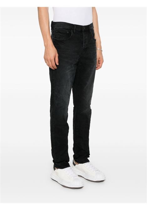 Jeans slim P005 in nero di Purple - uomo PURPLE | P005SSBL324BLK