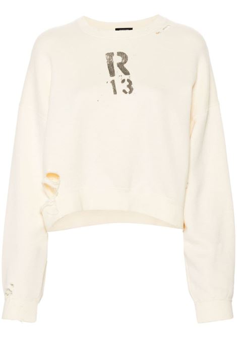 Beige cropped sweatshirt R13 - women