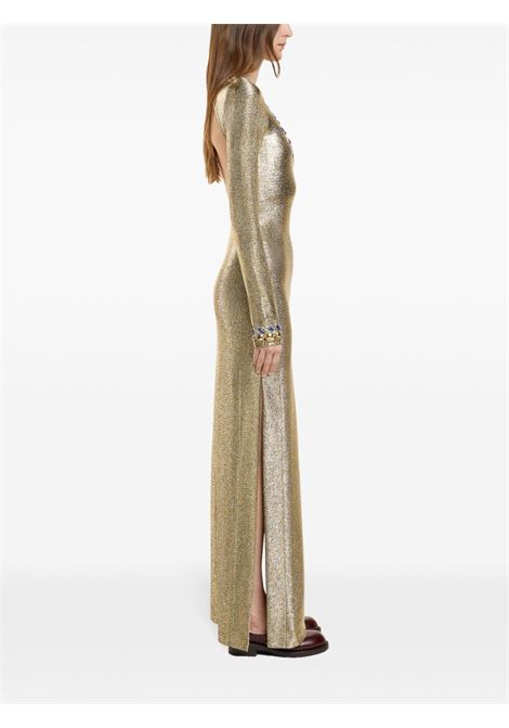 Gold temporary crystal-embellished maxi dress Rabanne - women RABANNE | 24AJRO871VI0369P726