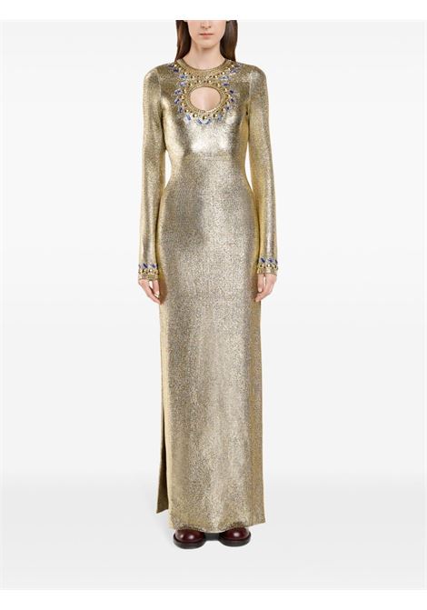 Gold temporary crystal-embellished maxi dress Rabanne - women RABANNE | 24AJRO871VI0369P726