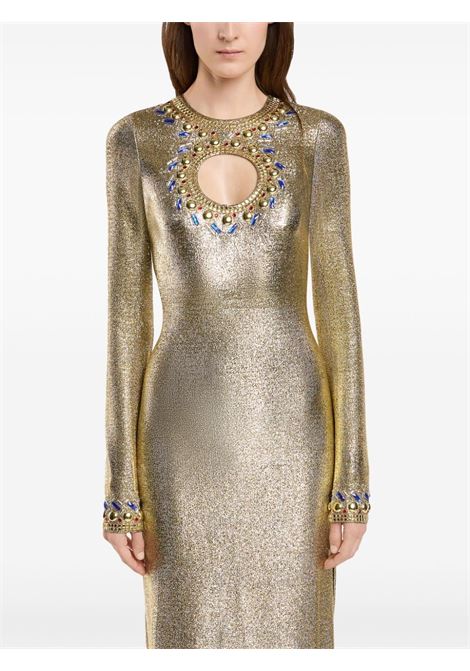 Gold temporary crystal-embellished maxi dress Rabanne - women RABANNE | 24AJRO871VI0369P726