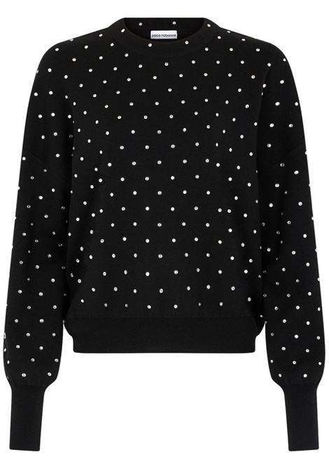 Maglione con cristalli in nero Rabanne - donna