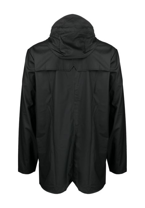 Giacca impermeabile con cappuccio in nero - unisex RAINS | RA12010BLA