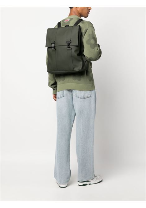 Green MSN logo-debossed backpack Rains - unisex RAINS | RA13300GRE