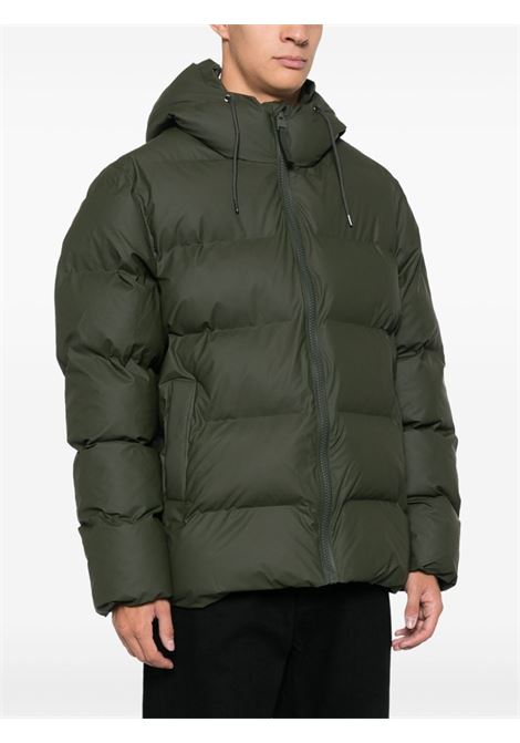 Green hooded padded jacket Rains - unisex RAINS | RA15120GRE