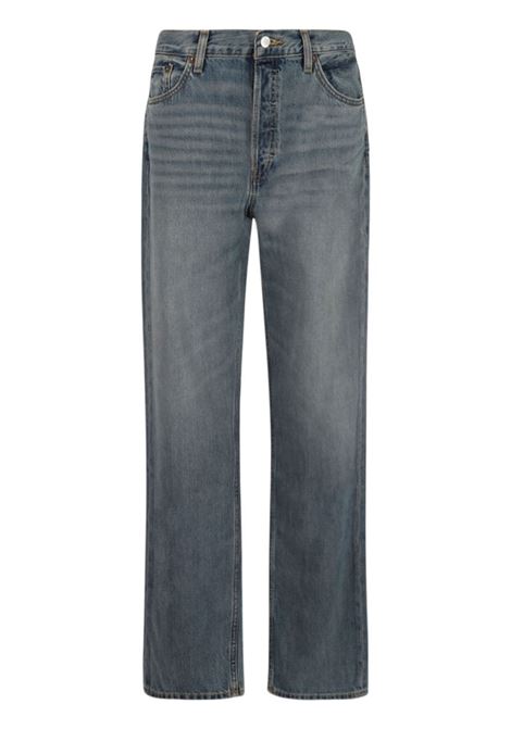 Jeans dritti con applicazione in blu Re/done - donna