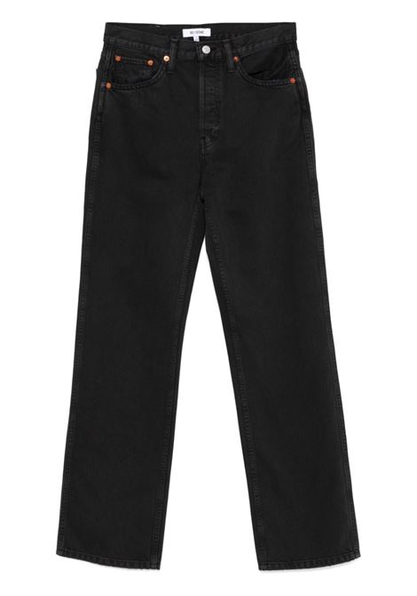 Black high-rise loose jeans Re/done - women RE/DONE | Jeans | 1843WHRLDWASHEDBLACK