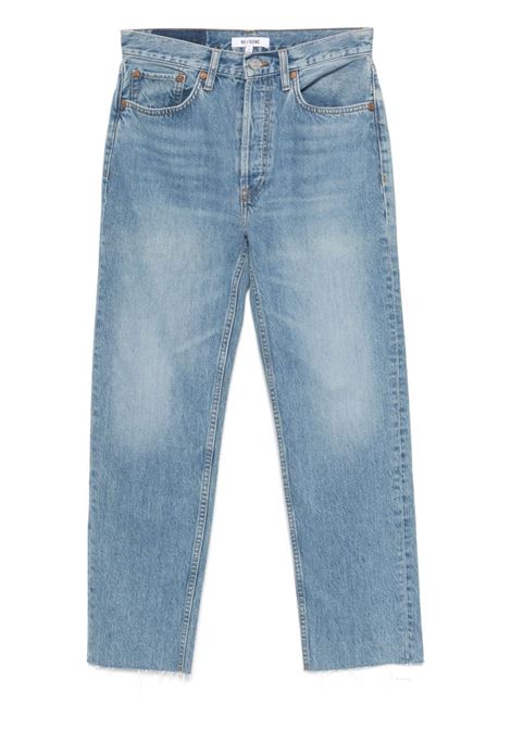 Jeans crop a vita alta in blu Re/done - donna