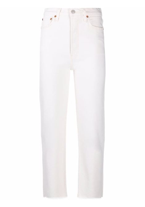 White 70s Stove Pipe straight-leg jeans  Re/done - women