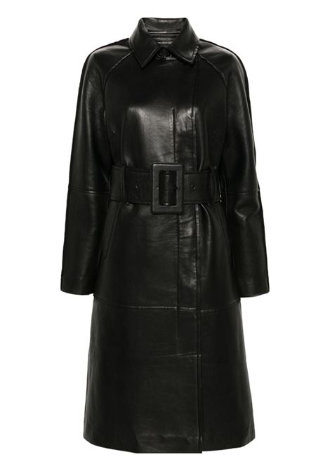 Cappotto Bonded con cintura in nero Remain - donna REMAIN | Capispalla | 501954100100