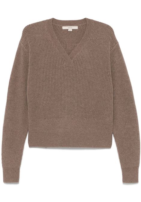 Maglione con scollo a v in grigio talpa Remain - donna REMAIN | 50214923042304