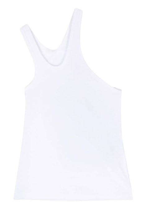 White one-shoulder jersey tank top Remain - women