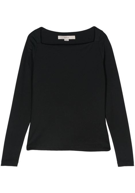 Black long-sleeved jersey top Remain - women