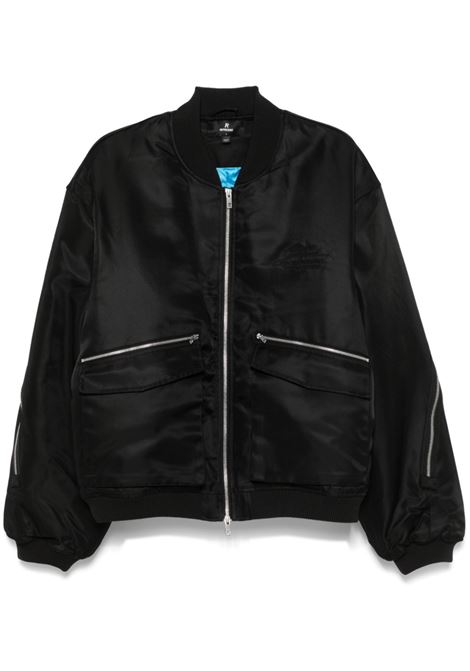 Bomber con zip in nero Represent - uomo