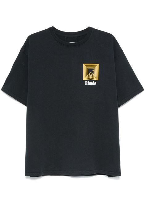 Blue logo-print T-shirt Rhude - men RHUDE | T-shirt | RHFW24TT060122306