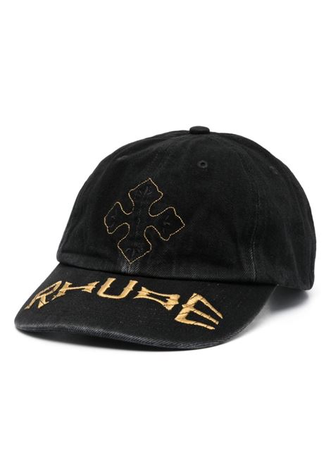 Cappello con ricamo logo in nero di Rhude - unisex