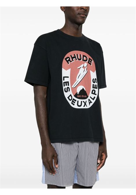 T-shirt con stampa in nero di RHUDE - uomo RHUDE | RHPF24TT020122306