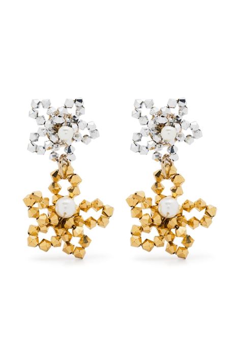 Silver and gold floral-motif drop earrings Rosantica - women