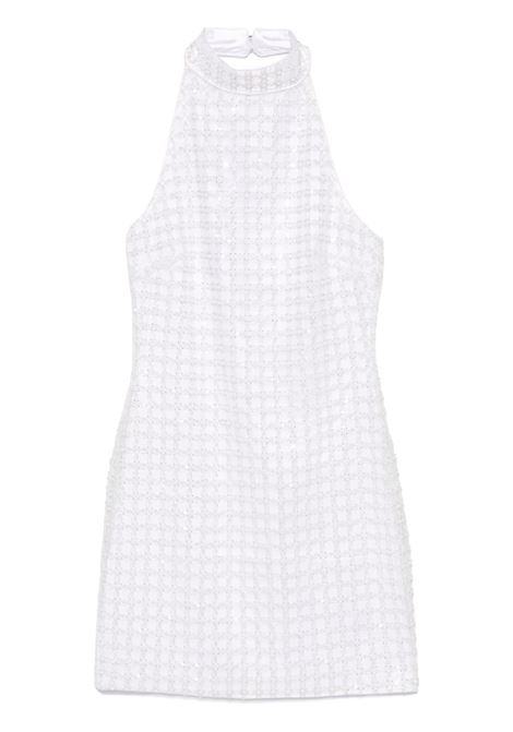 White beaded halterneck mini dress Rotate - women ROTATE | 112523857857