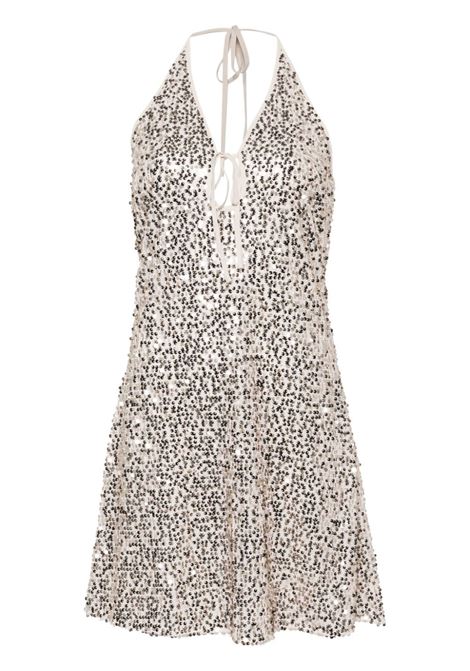 Silver sequinned mini dress Rotate - women