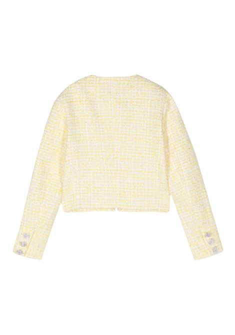 Pastel yellow bouclé cropped jacket Rotate - women ROTATE | 11277218951895